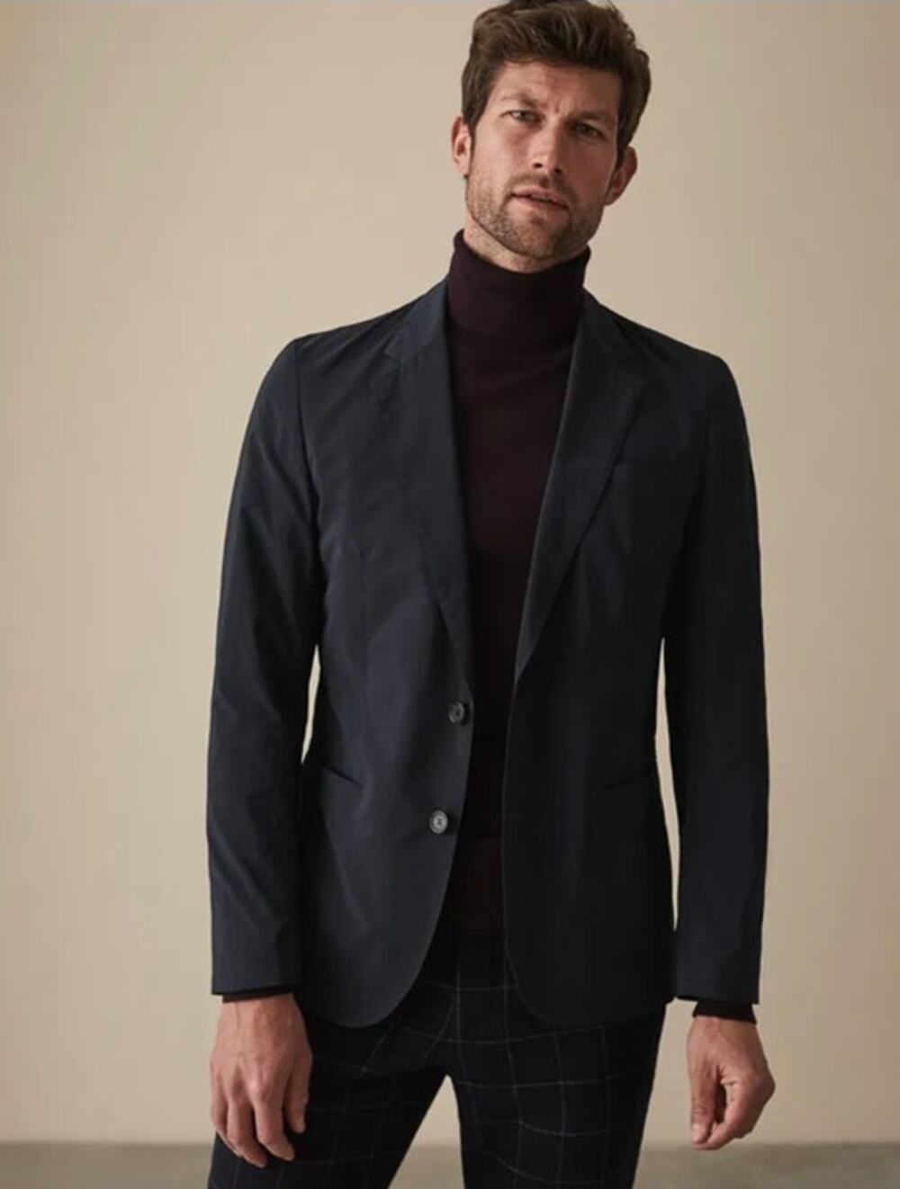 REISS Unique Technical Blazer NEW Size XS $370 Dark Navy Blue Jacket
